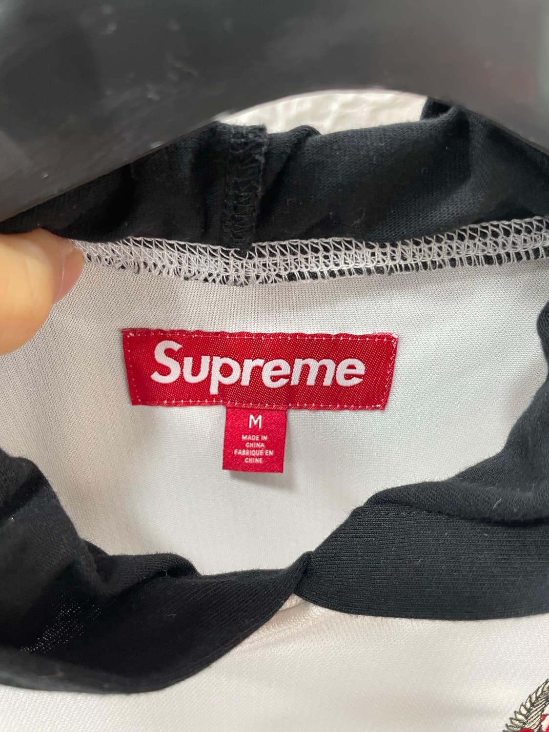 슈프림 후드 사커 저지 화이트 M 상품이미지3