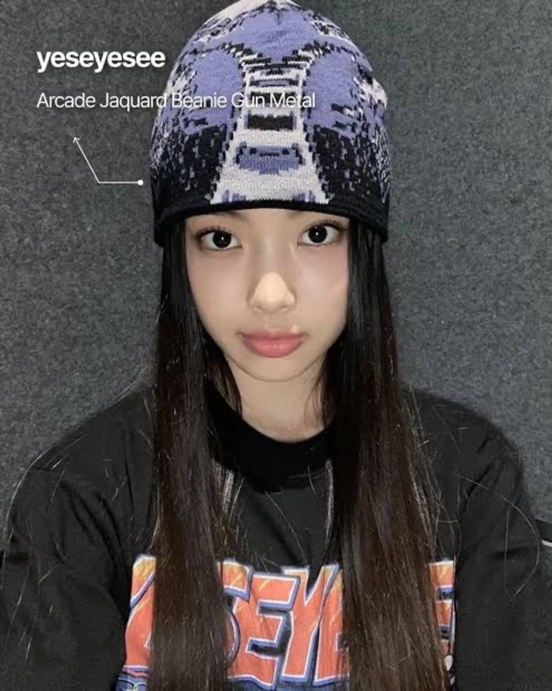 예스아이씨 뉴진스 혜인 비니 퍼플  상품이미지1