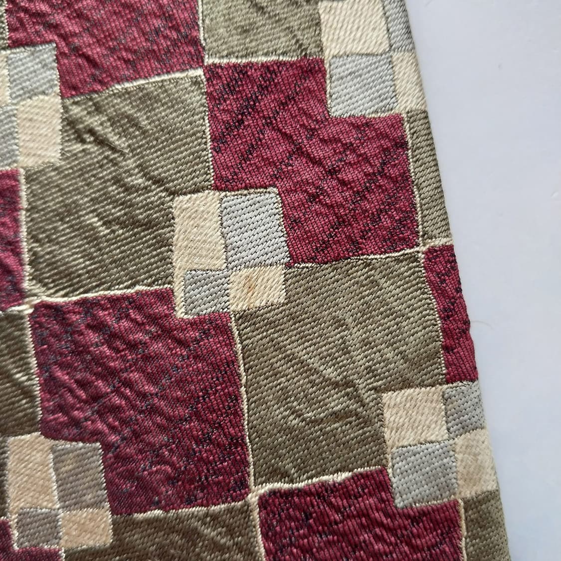 이세이 미야케 실크 브라운 기하 넥타이 9.1cm A+~A등급 K1911 상품이미지8