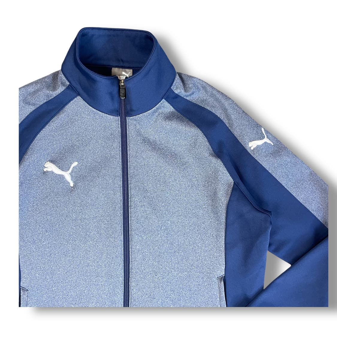 푸마 네이비그레이 안감기모 져지 트랙탑 M 상품이미지3