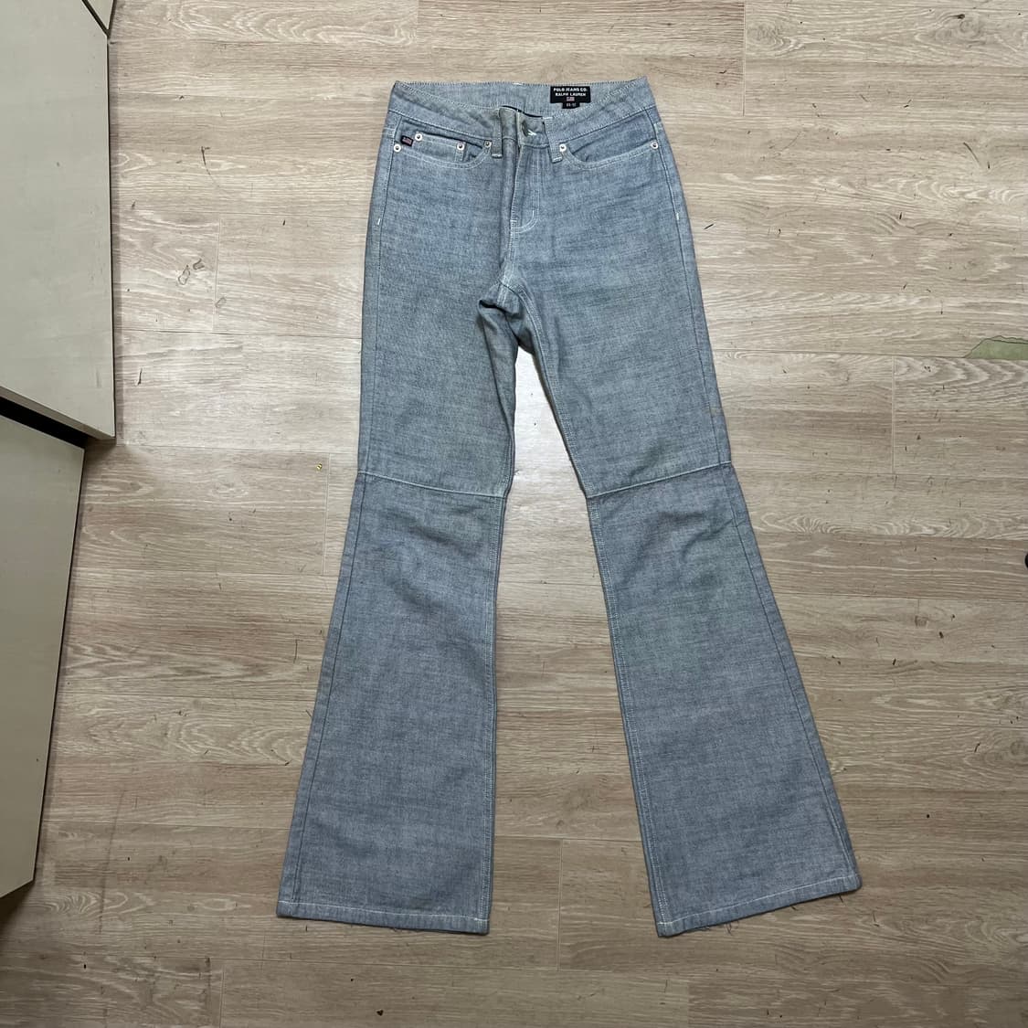 폴로 진스 여성 부츠컷 플레어 워싱 데님 청바지 [연청] 64-92 상품이미지1