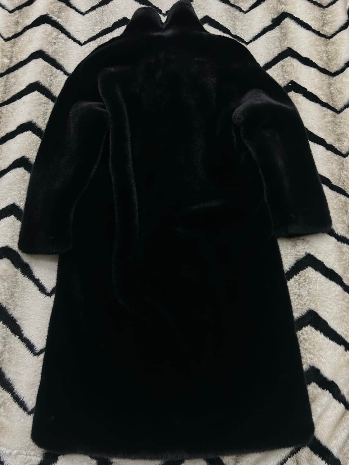 [한국L]ZARA 페이크퍼 롱 코트/블랙 상품이미지3