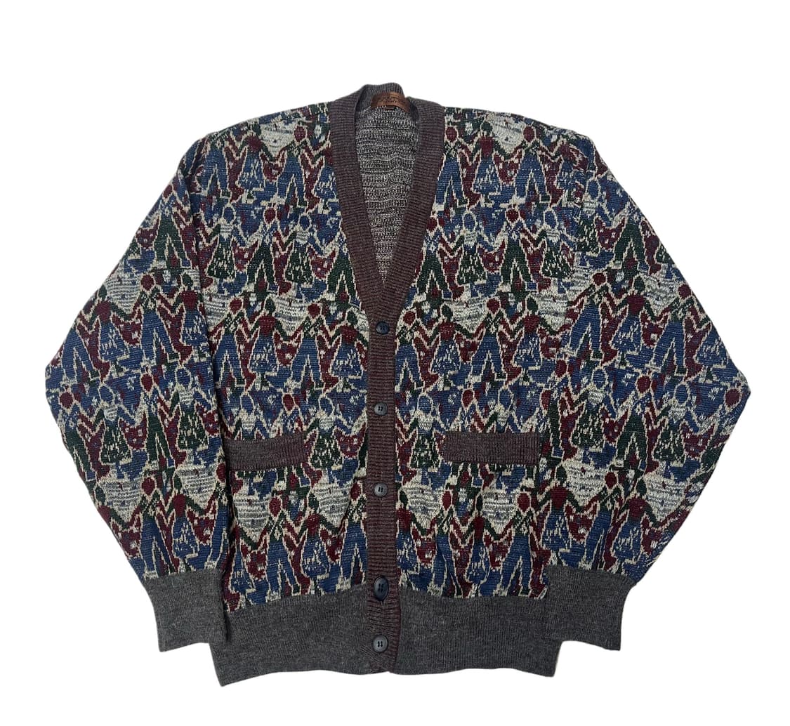 블랙미쏘니스포츠 휴먼패턴니트가디건 105 상품이미지1