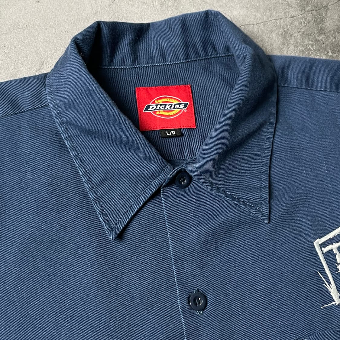 DICKIES 디키즈 빈티지 네이비 플랩포켓 반팔 워크셔츠 A00967 상품이미지2