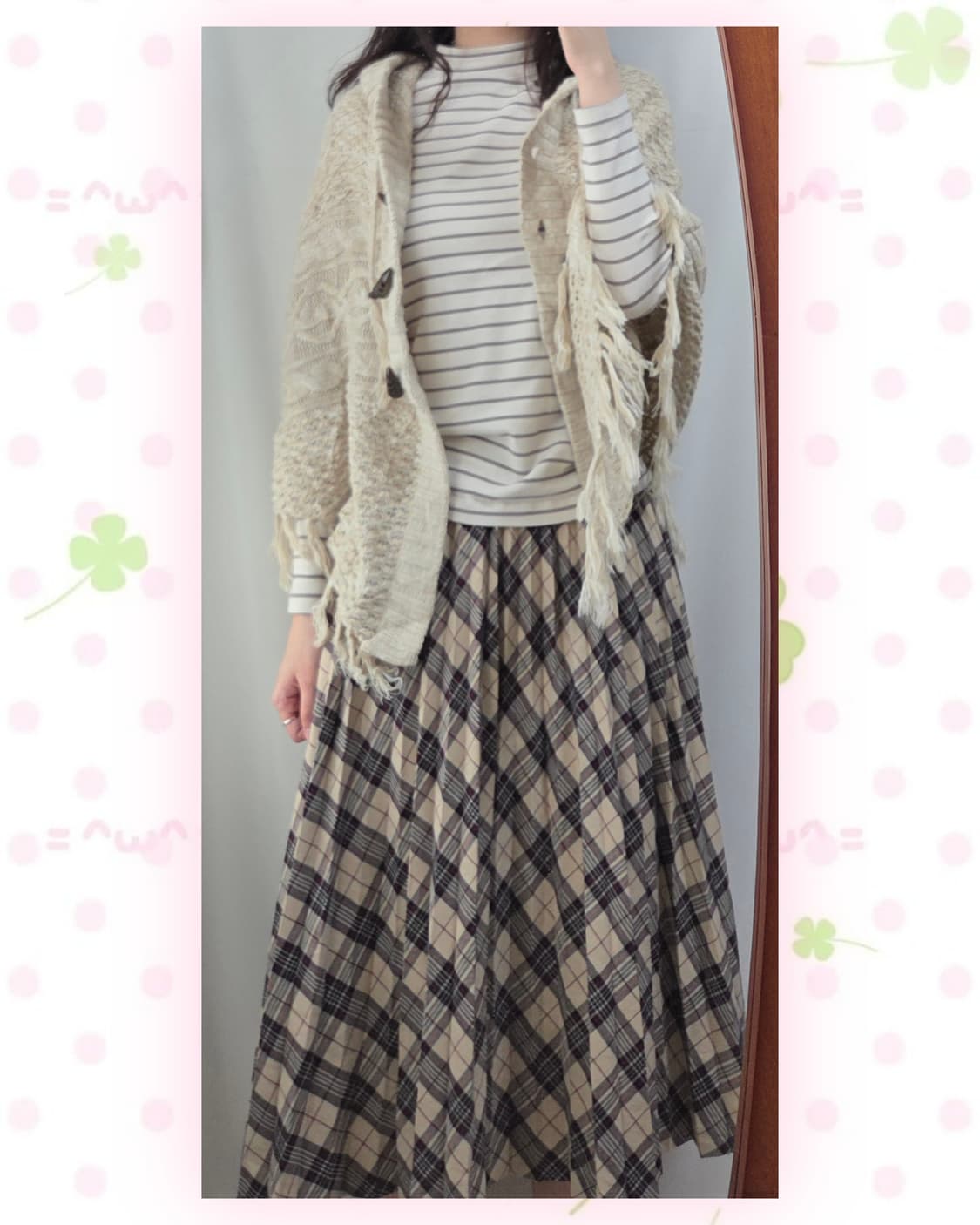 세오리아 아이보리 토글 케이프 상품이미지3