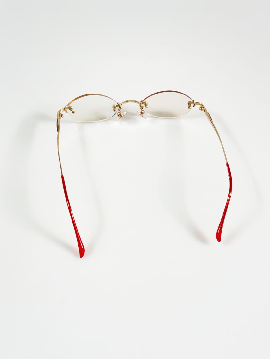 DUNLOP 골드 오벌 무테 메탈 프레임 빈티지 안경 상품이미지5