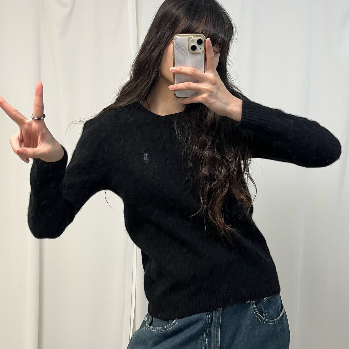 Polo Ralph Lauren black cashmere knit 상품이미지1