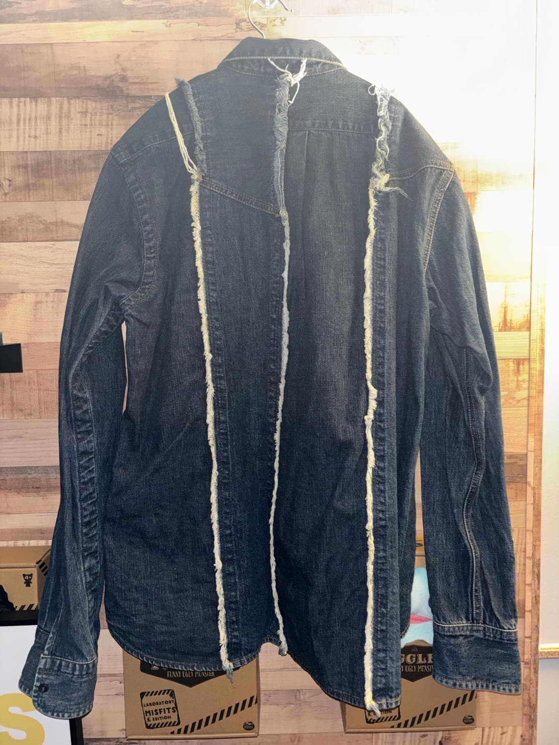 Sacai 17fw 해체 데님 셔츠 상품이미지2