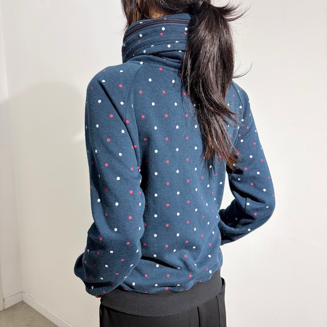 Bull 도트 땡땡이 하이넥 자켓 상품이미지4