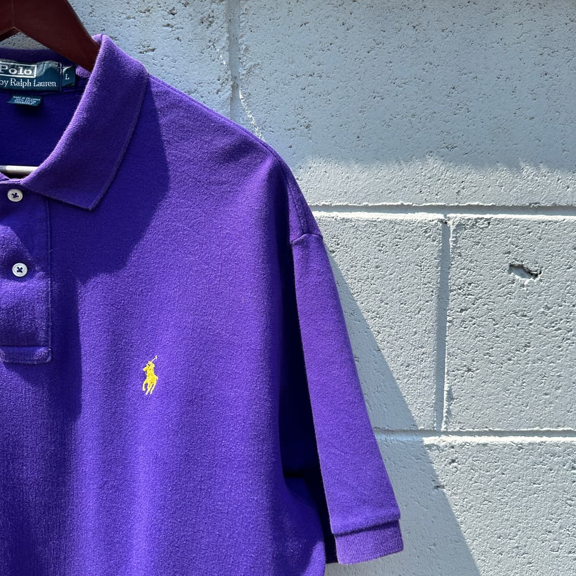[XL] 폴로 랄프로렌 퍼플 반팔 카라티셔츠 상품이미지4