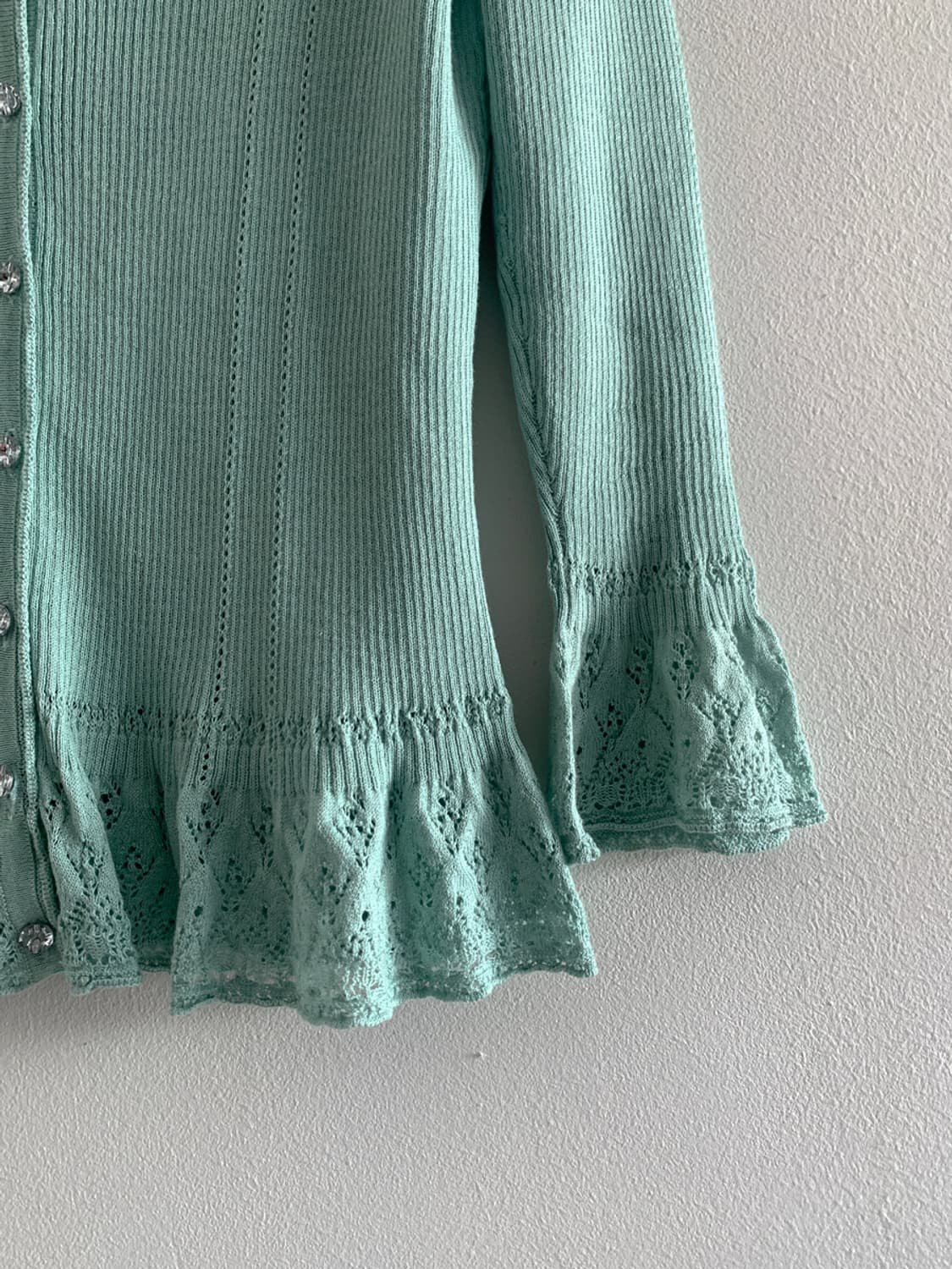 Ethnic Punching Pearl Button Cardigan 상품이미지5