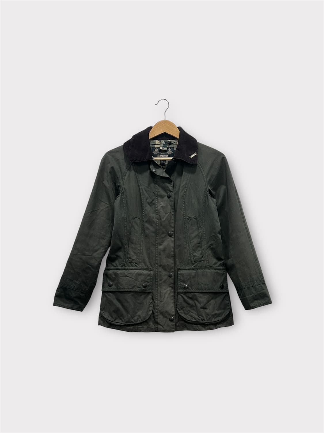 바버 왁스 자켓 다크 올리브 여성 55사이즈 상품이미지1