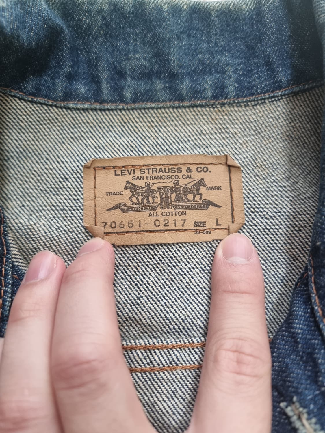 재팬 리바이스 levis 빈티지 80's 데님 트러커 청자켓 70651 상품이미지3