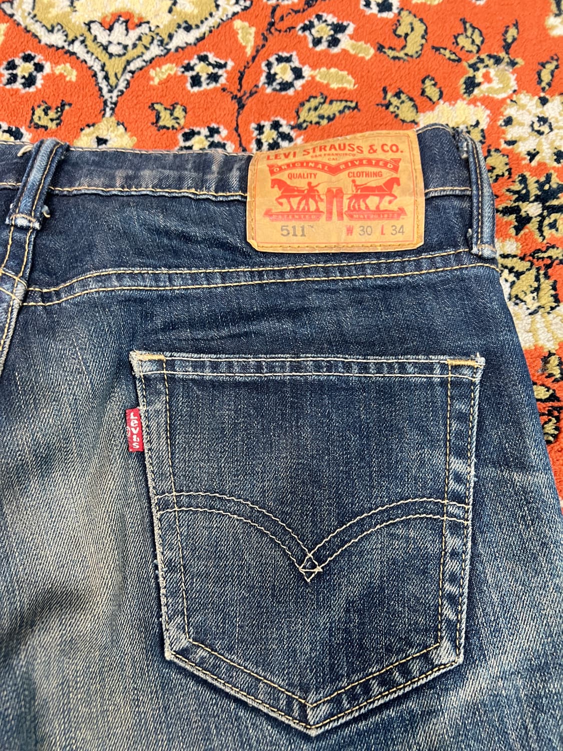 [30] LEVIS 리바이스 511 슬림 워싱 데님팬츠 상품이미지4