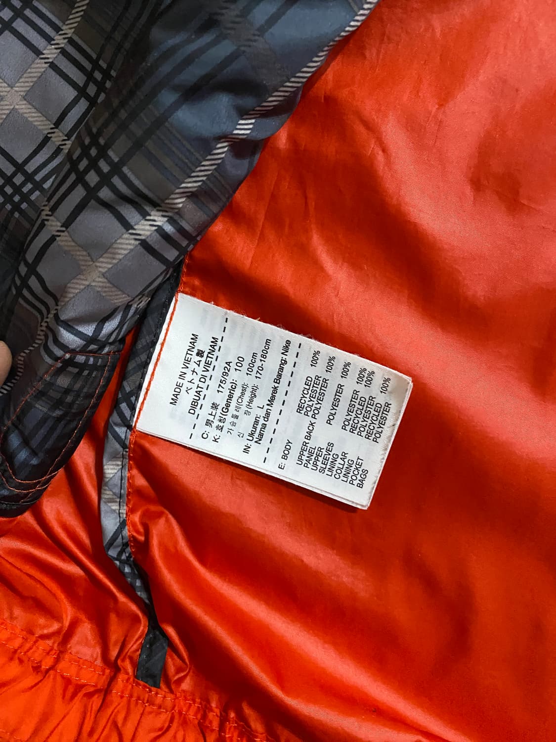 나이키 골프 오렌지 바람막이 L (100) 상품이미지5