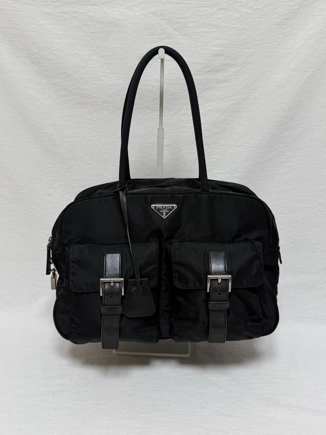 정품 프라다 포코노 나일론 투포켓 블랙 토트백 숄더백 여행가방 보스턴백 상품이미지1