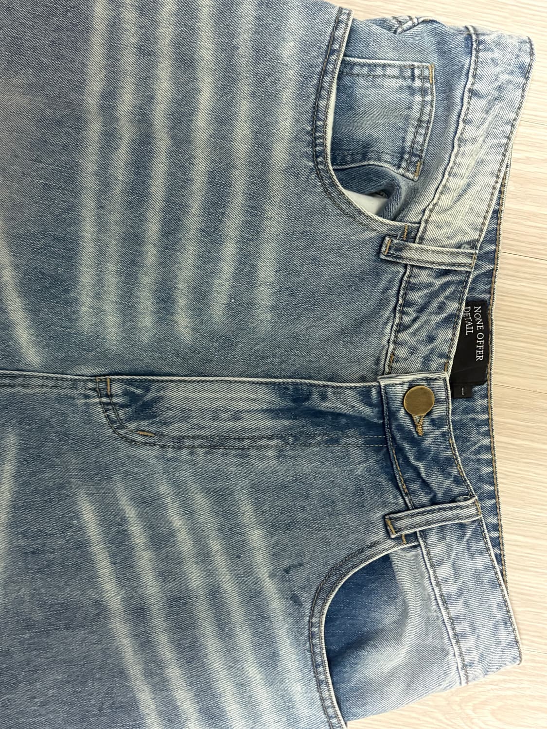 노드 와이드 배기 데님팬츠 1사이즈 상품이미지4