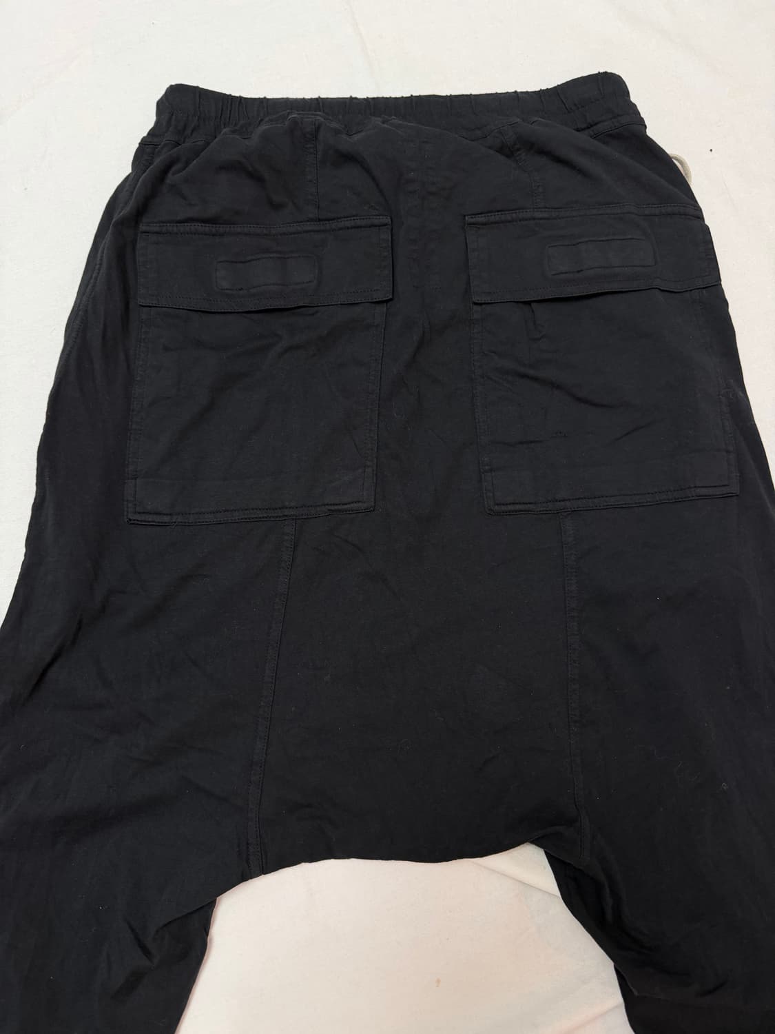 20SS 릭오웬스 다크쉐도우 드로우 스트링 사루엘 팬츠 블랙 상품이미지3