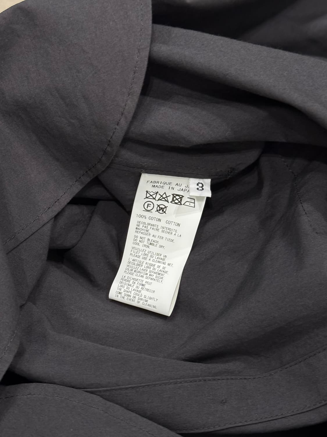 요지야마모토 뿌르옴므 18aw 3D포켓 레이어드 롱 셔츠 상품이미지7