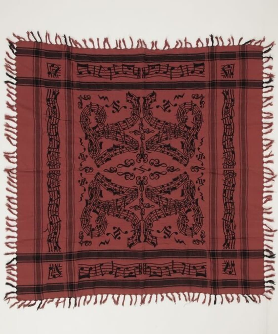 넘저나인 음표 패턴 프린지 스카프 상품이미지1