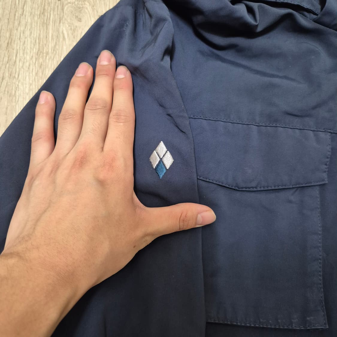 몽벨 로고 투포켓 후드 바람막이 집업자켓 상품이미지5