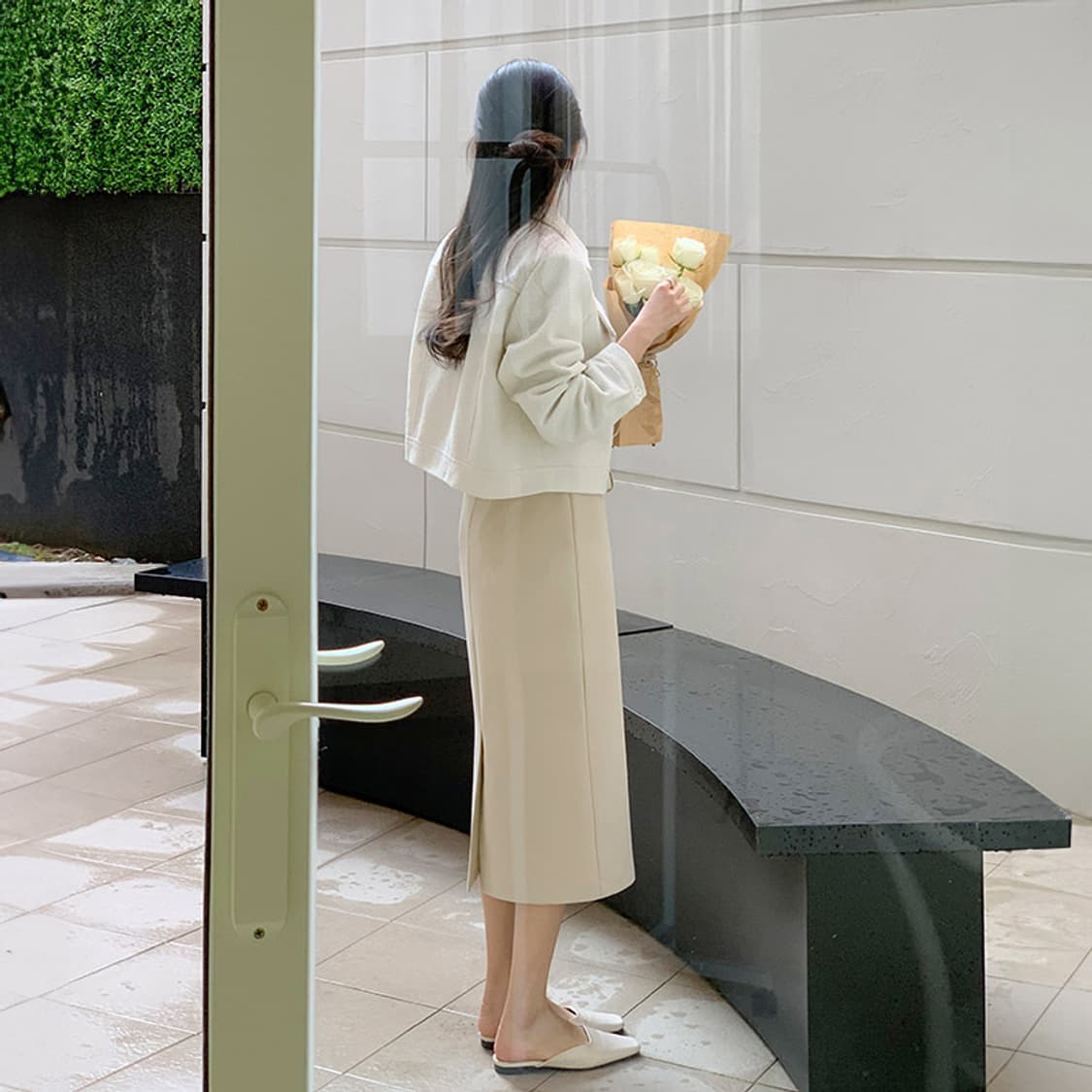 아뜨랑스 트위드 울 크롭 자켓 상품이미지2