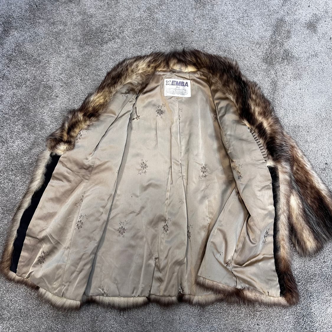 USA 엠바 브라운 믹스컬러 사가폭스 퍼자켓M-L 상품이미지4