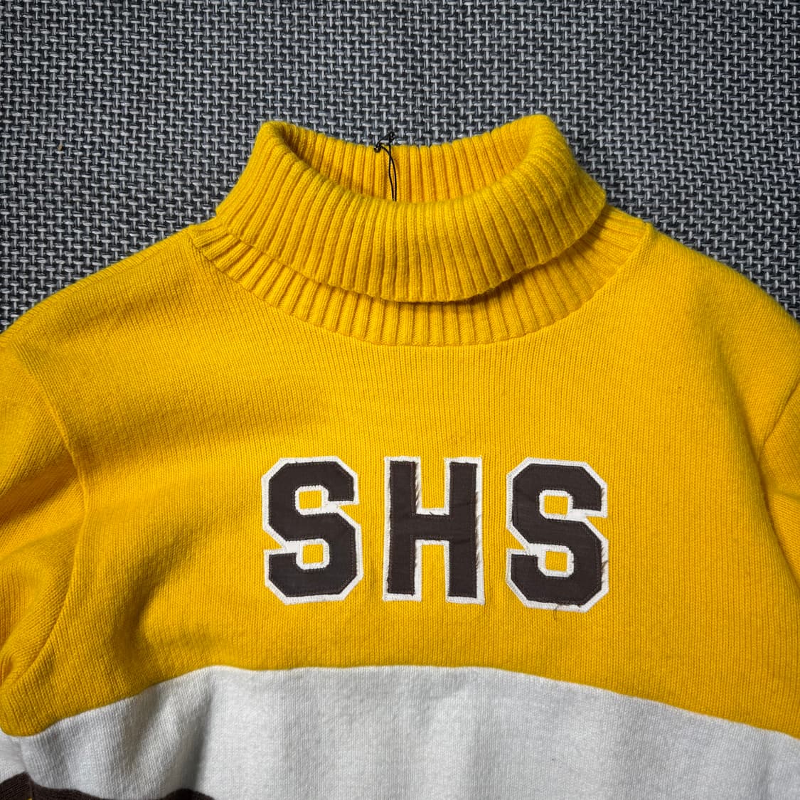 80s 빈티지 목폴라 니트 옐로 ( 100/OLD-8321 ) 상품이미지2