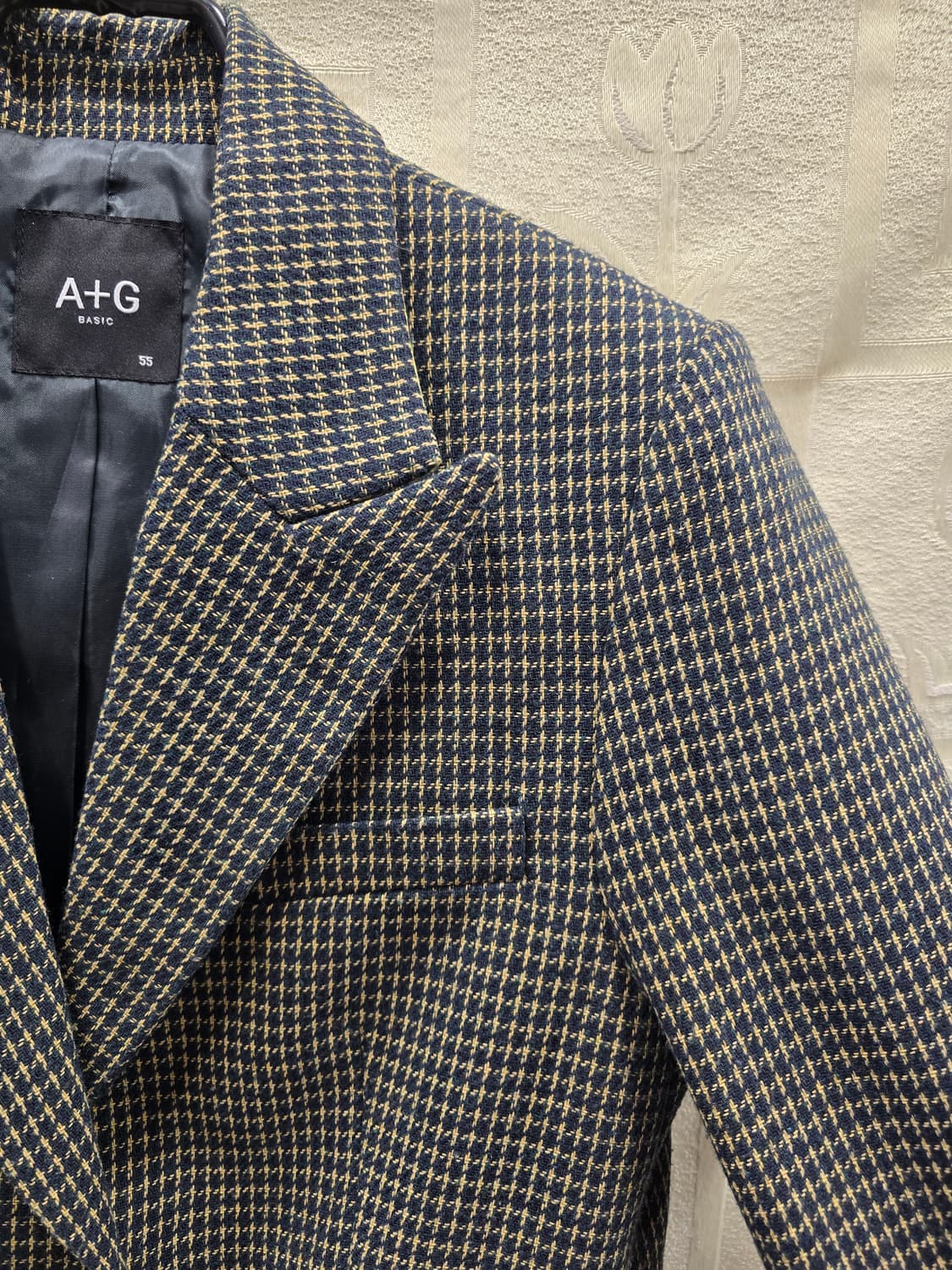 엣지 A+G BASIC 여성 체크 모 자켓 55 상품이미지3