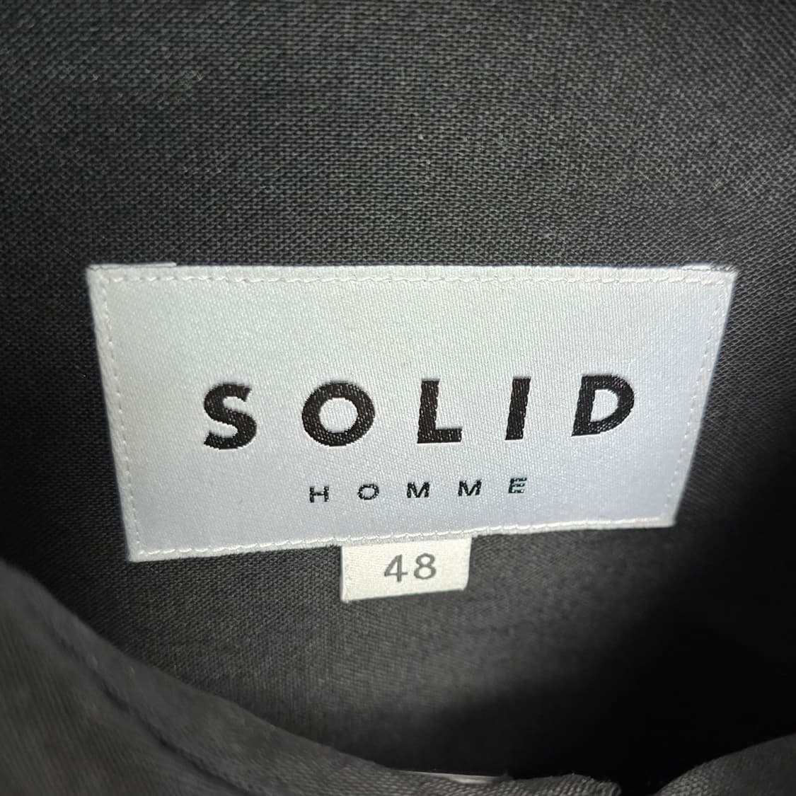 솔리드옴므 백로고 집업 셔츠 48사이즈 100 판매 상품이미지4