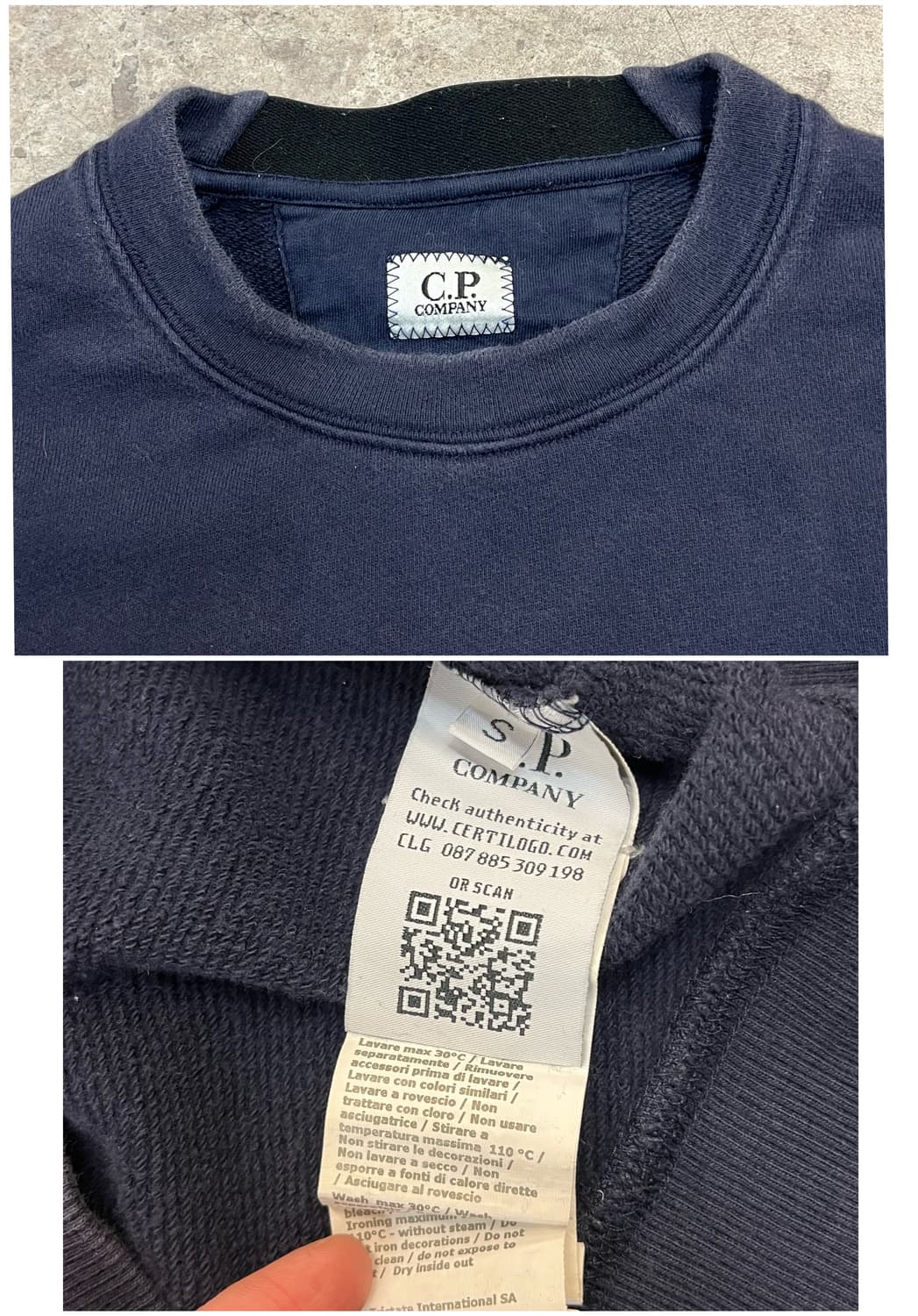 씨피컴퍼니 맨투맨 네이비 S #csz2596 상품이미지3
