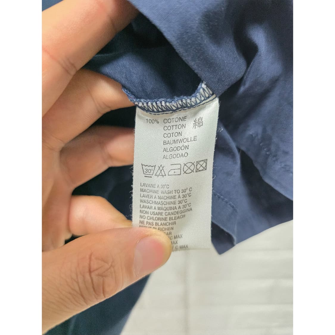 디젤 네이비 코튼 반팔 셔츠 L 상품이미지3