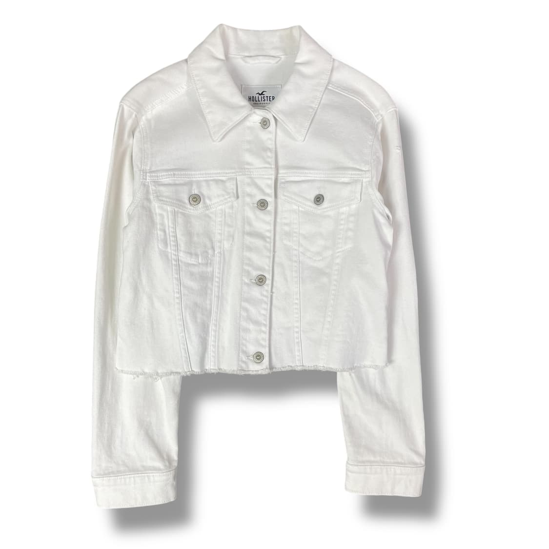 홀리스터 화이트 크롭 트러커 자켓 M 상품이미지1