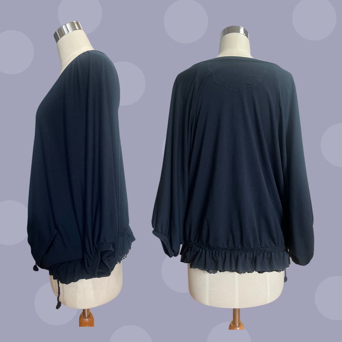 모리걸 네이비 벌룬핏 태슬 가디건 상품이미지5