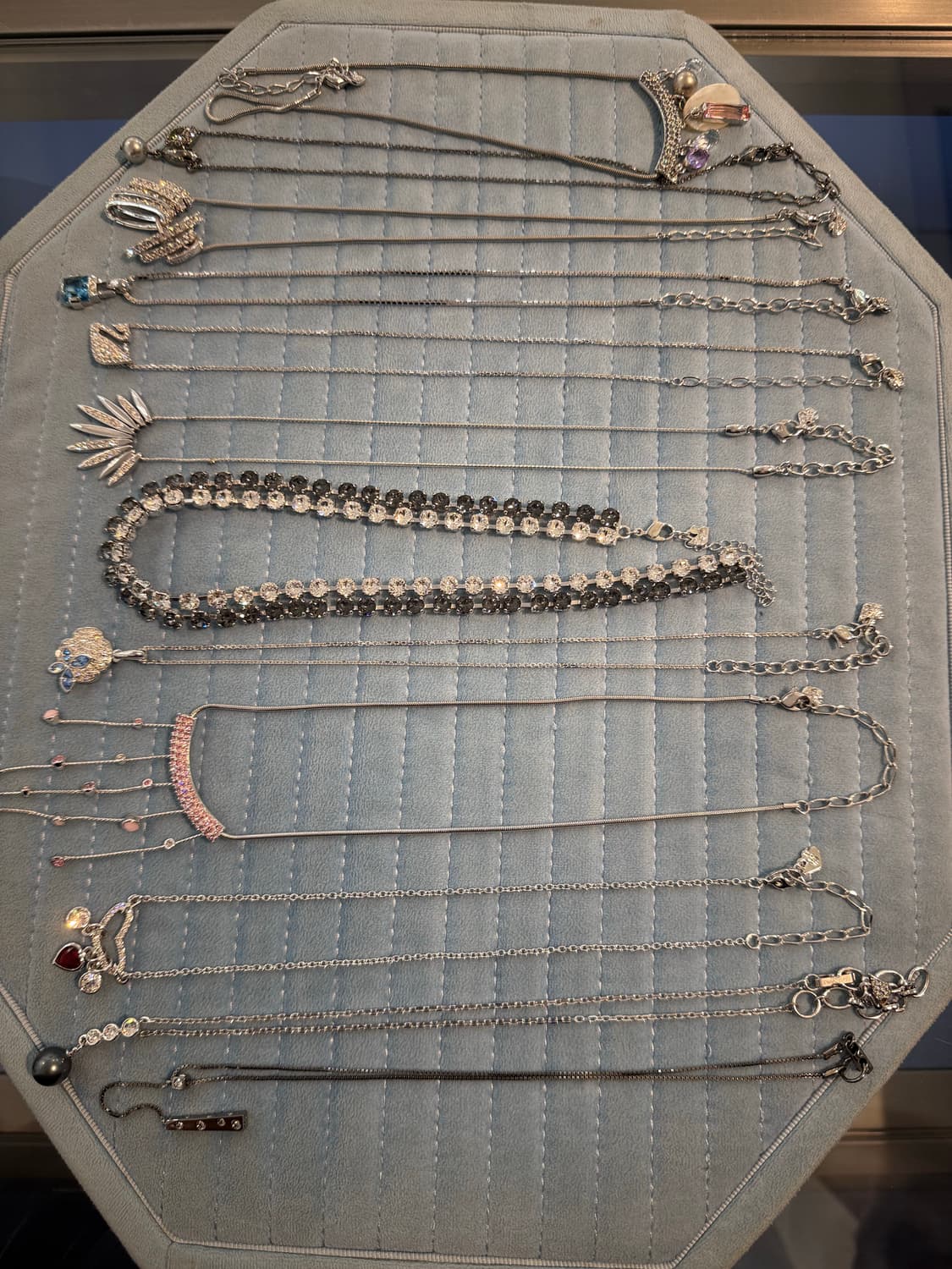 새상품) 스와로브스키 크리스탈 플라워 목걸이 다이아 금 골드 은 제이에스 상품이미지8