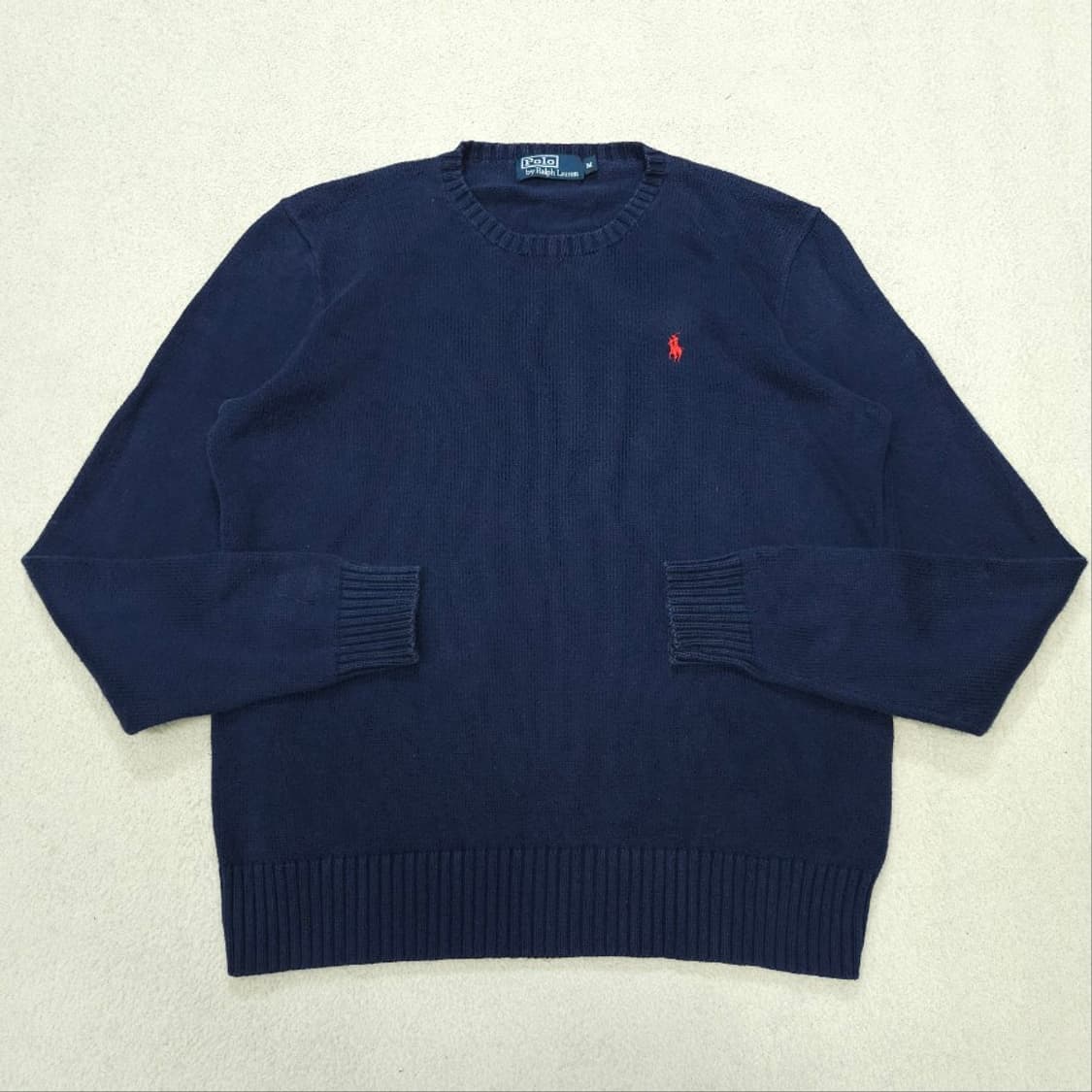 폴로 랄프 로렌 코튼 니트 100 네이비 상품이미지2