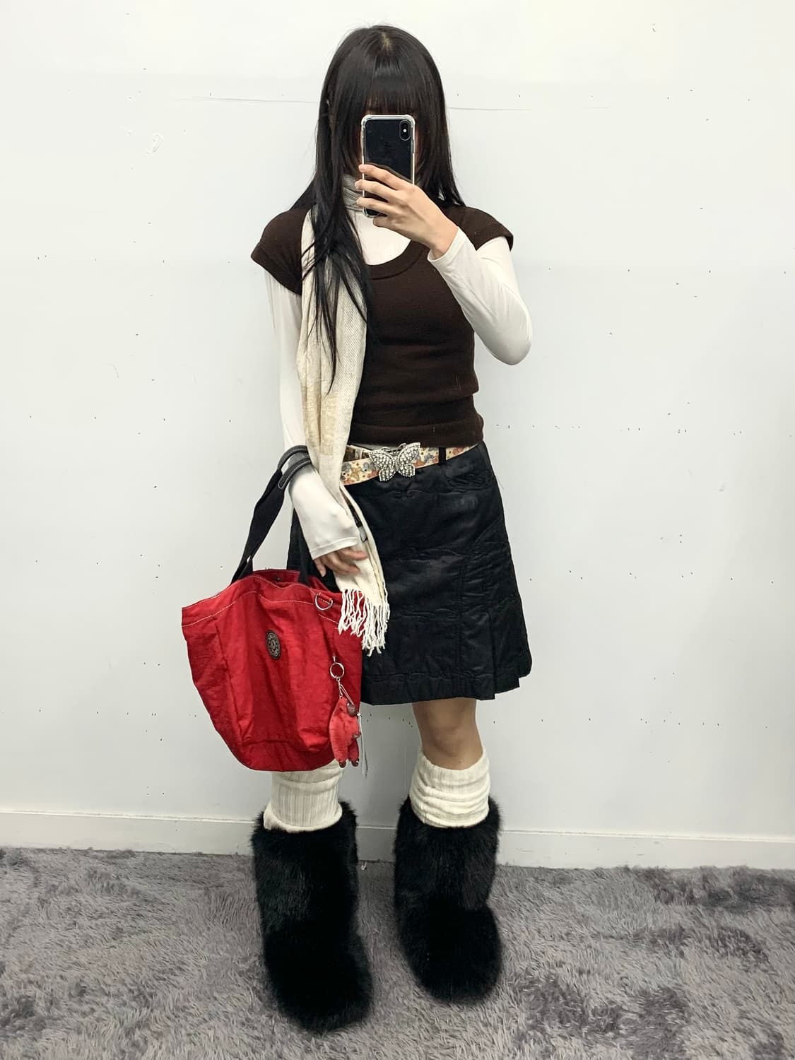 디즈니 퀄팅 미디 스커트 상품이미지3