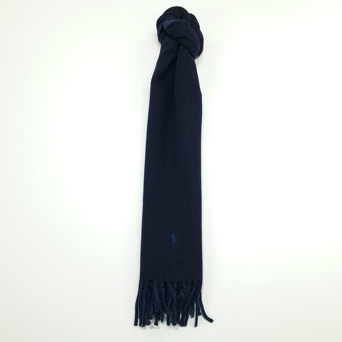 MX193 폴로 랄프로렌 다크네이비 로얄블루 램스울 양면 목도리 머플러 상품이미지4