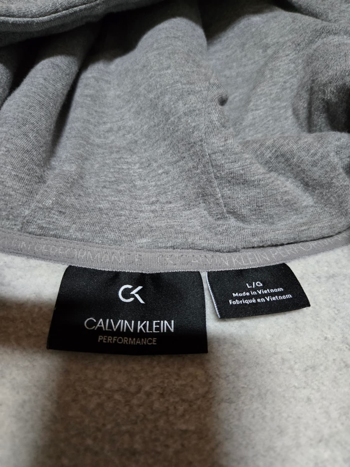 캘빈클라인 그레이 기모 후드집업 상품이미지6