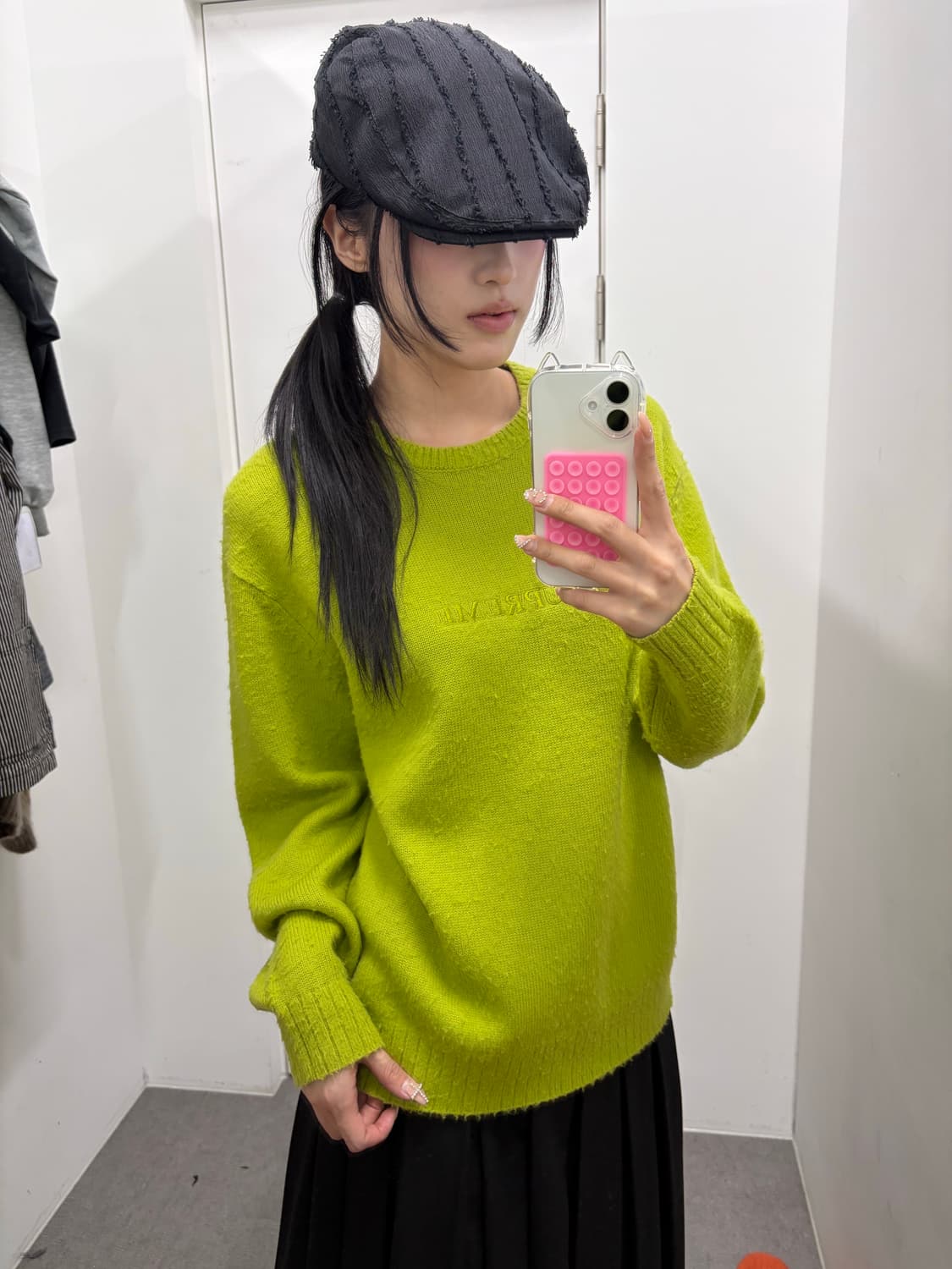 스투시 필드 스웨터 라임 상품이미지3