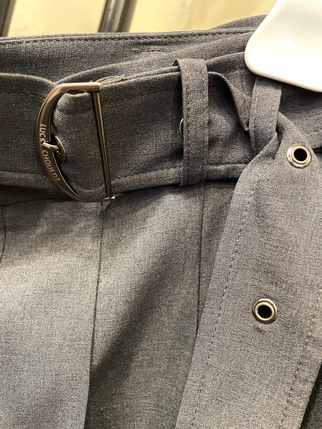 럭키슈에뜨 벨티드 플리츠 롱스커트 55~66 상품이미지2