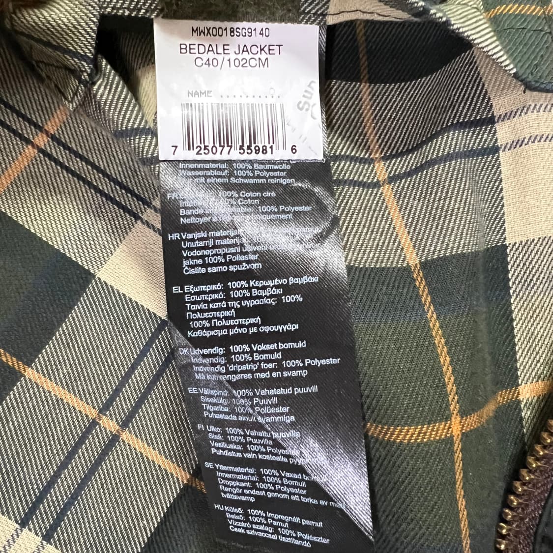 바버 barbour 비데일 40  상품이미지5