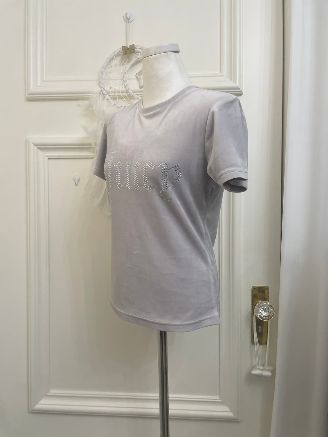 JUICY COUTURE cubic logo velvet top 상품이미지2