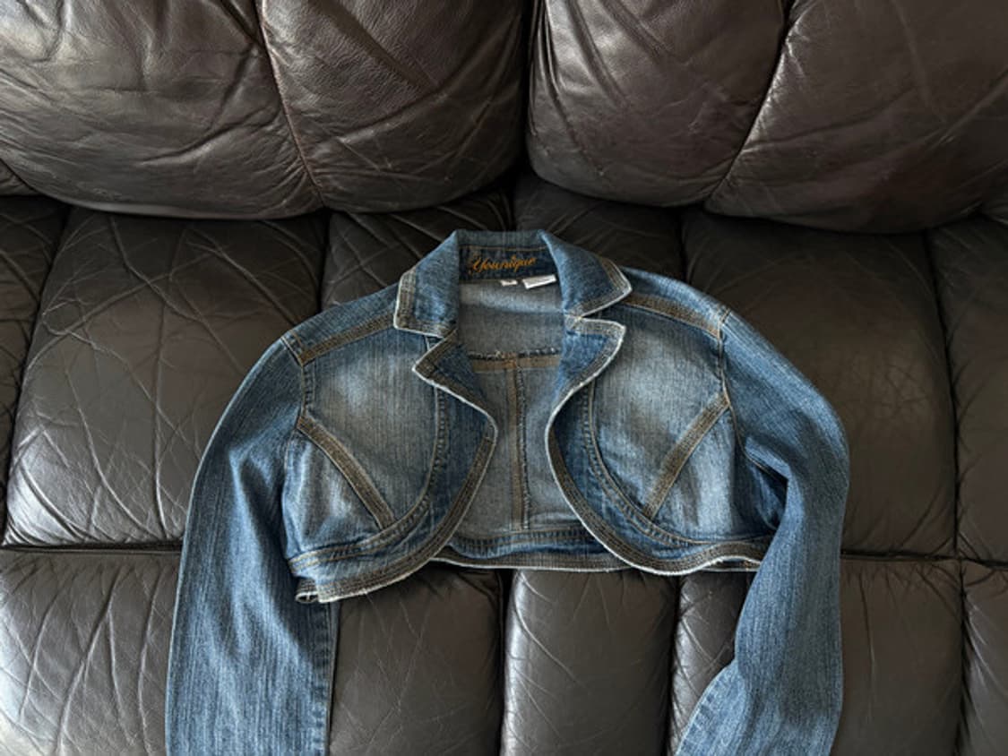 washed denim bolero jacket 상품이미지2
