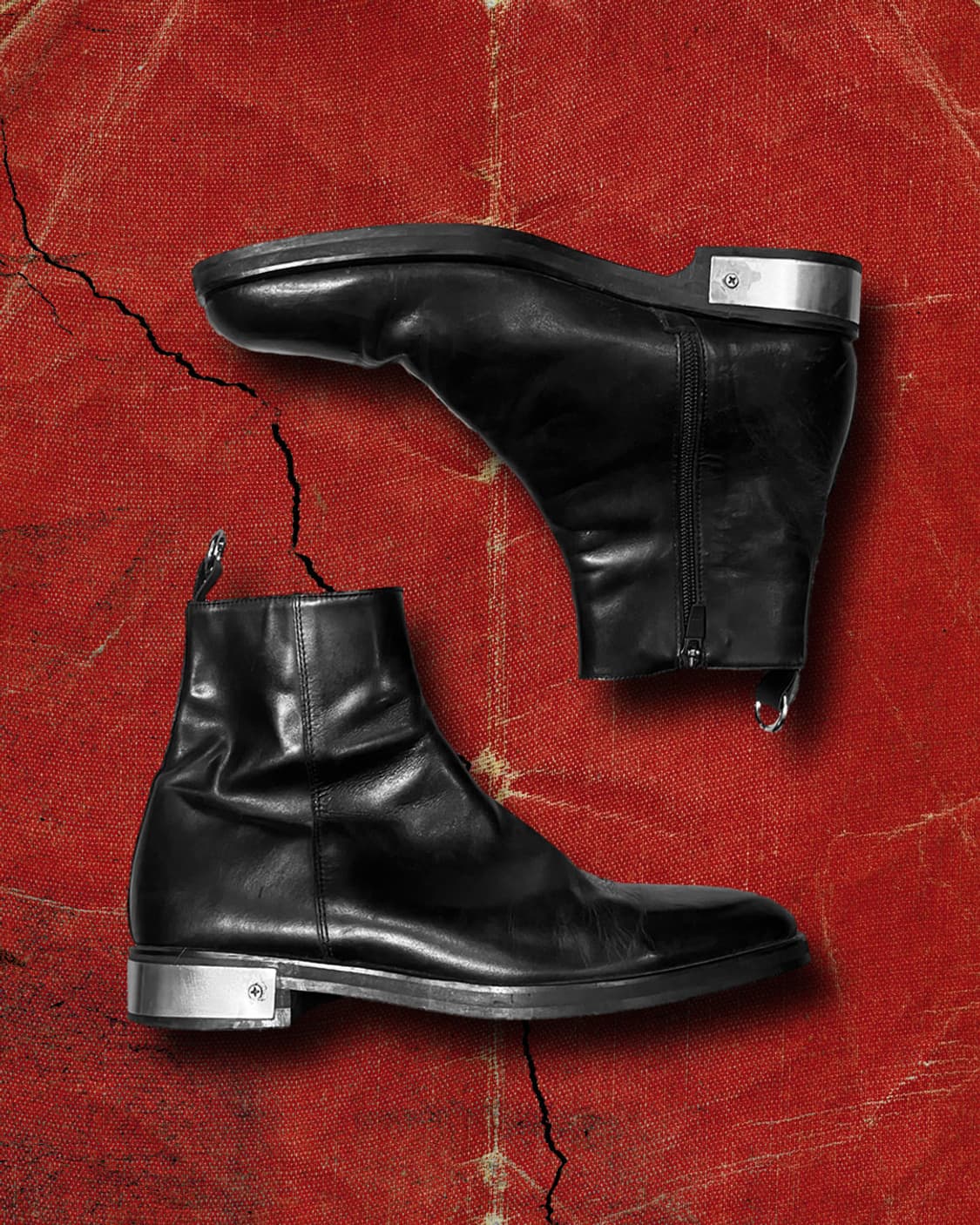 Whoop de doo 훕데두 스퀘어 메탈 힐 집업 부츠 (275) 상품이미지1