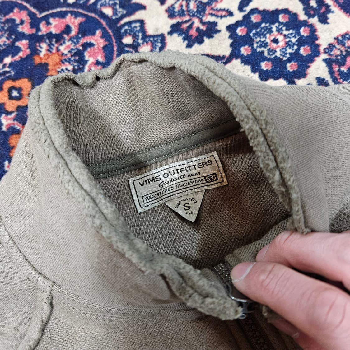 빔즈아웃피터스 y2k 빈티지 워시드 패인팅 집업 기모자켓  상품이미지6