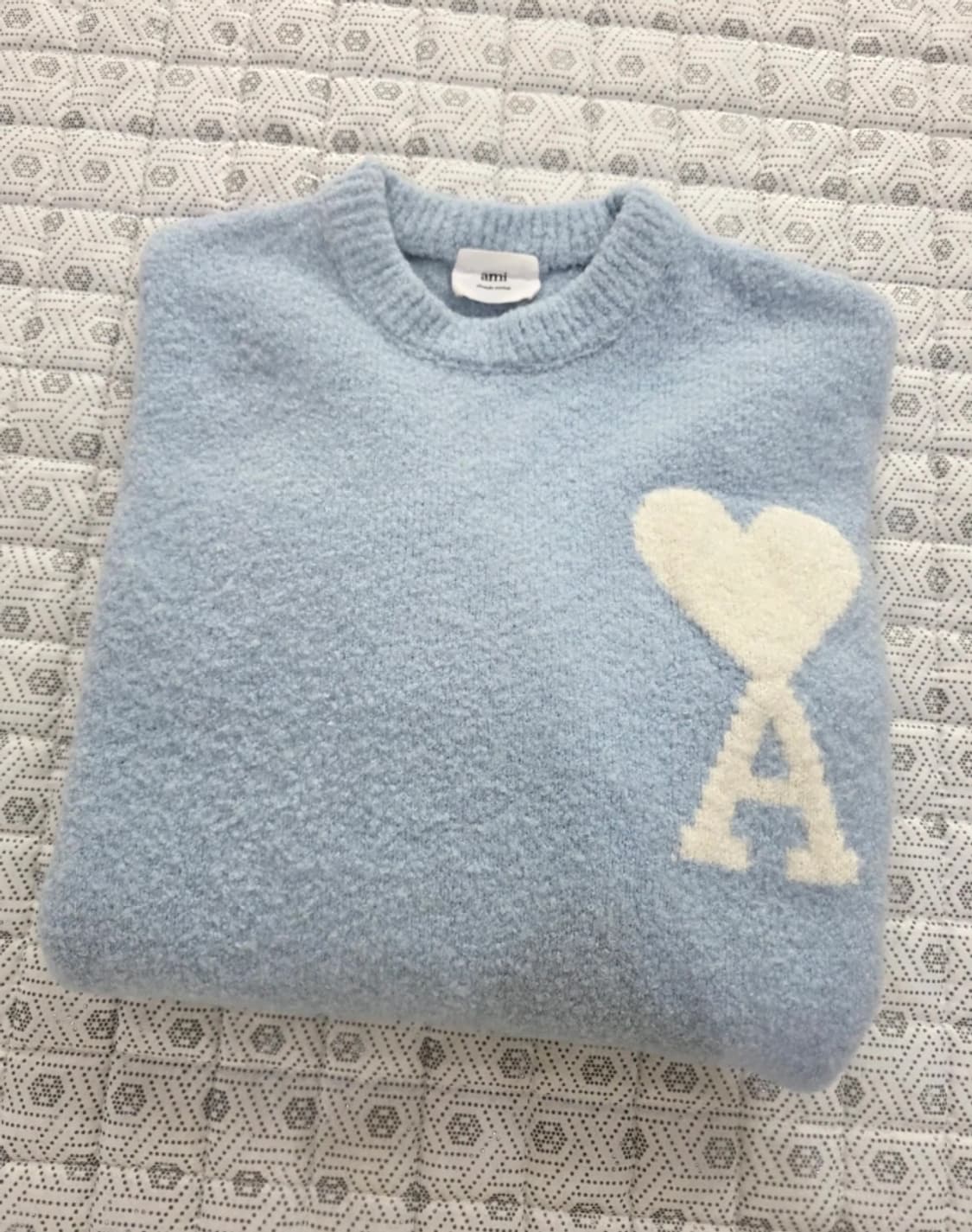 아미 AMI 빅하트 니트 하늘색 ~55반 상품이미지1