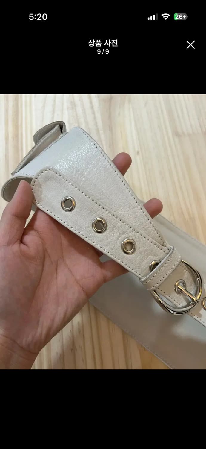 기마구아스 리노 벨트 화이트 (블랙염색작업가능) 상품이미지7