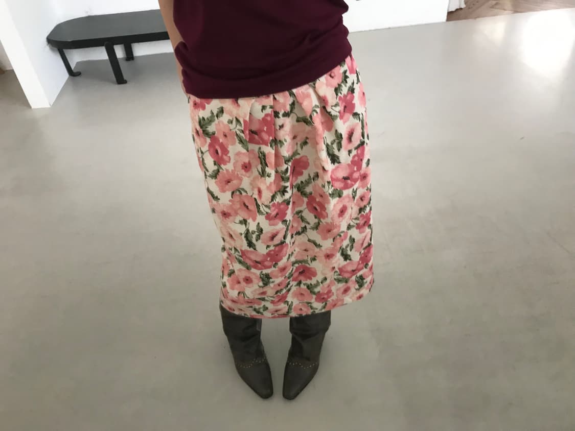 vintage flower pattern skirt 상품이미지3