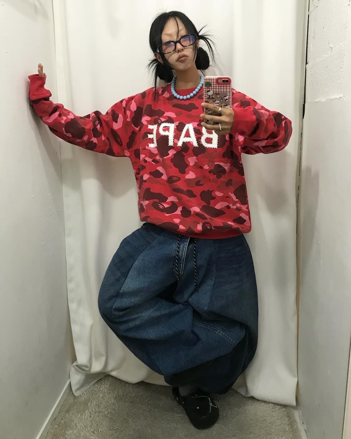 Bape X Swarovski Logo Sweat Shirts (새상품) 상품이미지3
